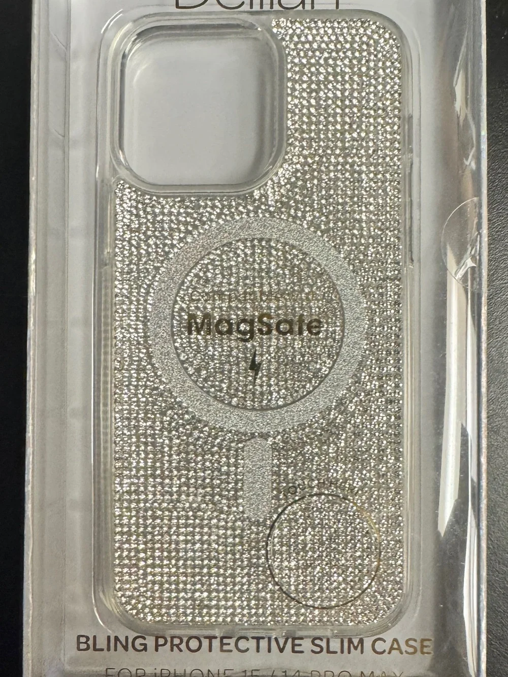 Elila Silver Bling MagSafe-Compatible Slim Phone Case